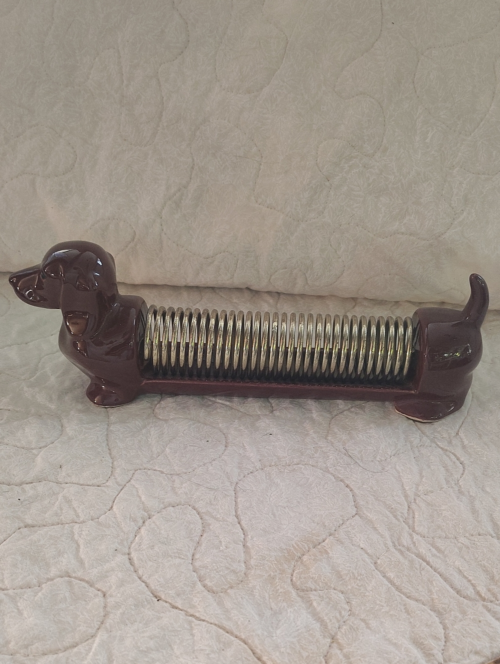 1950s Marston Ceramic Dachshund Dog Letter Holder
